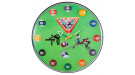 Часы настенные «12 шаров» D32 см (зеленые), пластик